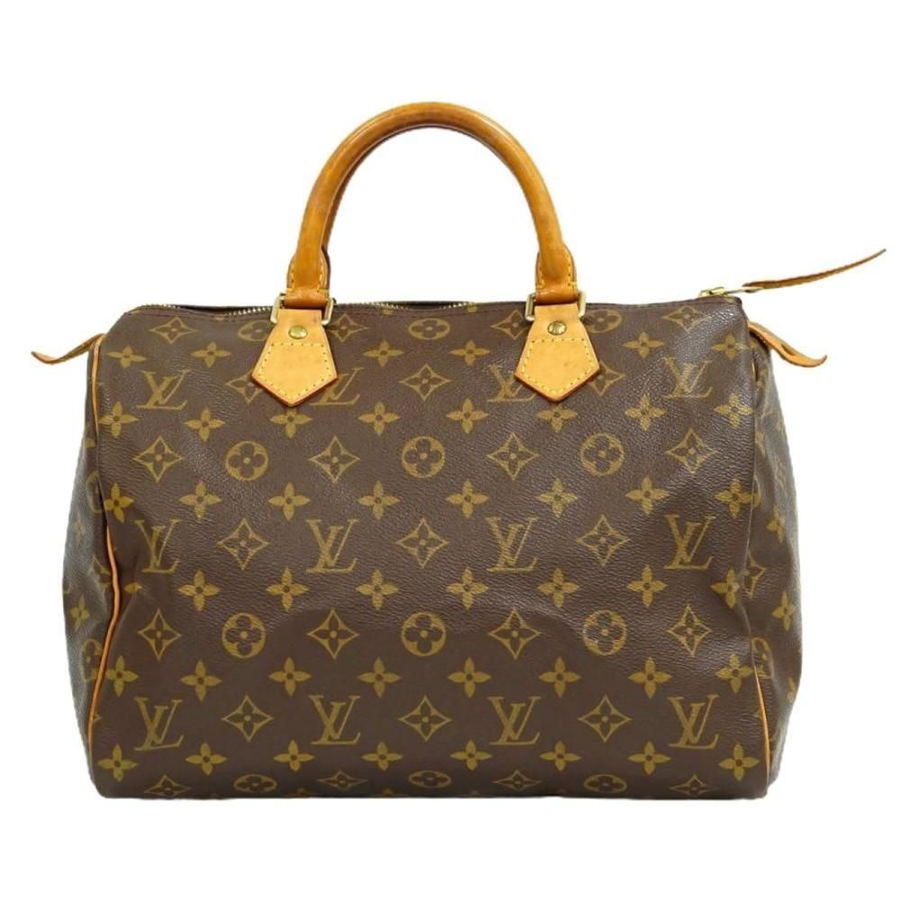 Hardware Gold Speedy 30 Monogram Canvas Brown Mini Boston Bag Handbag LV